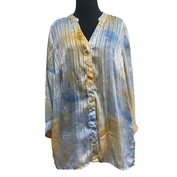 MSRP $55 Jm Collection Zen Garden Multi Color  Casual Tunic Oversized Small - Picture 1 of 8